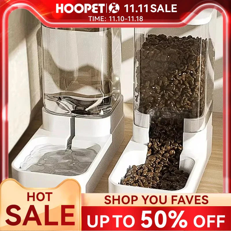 HOOPET Dog Feeder Cat/Dog Automatic Feeding| Water Bowl
