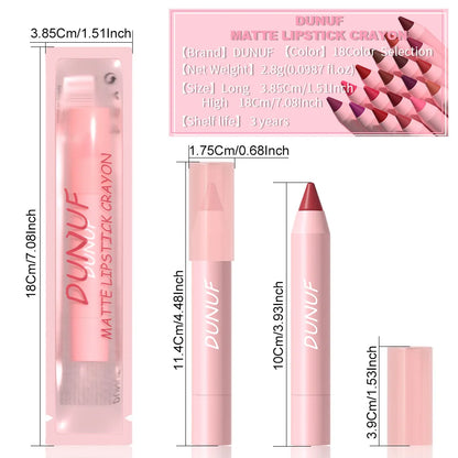 18-Colors Lipstick Pencil Waterproof