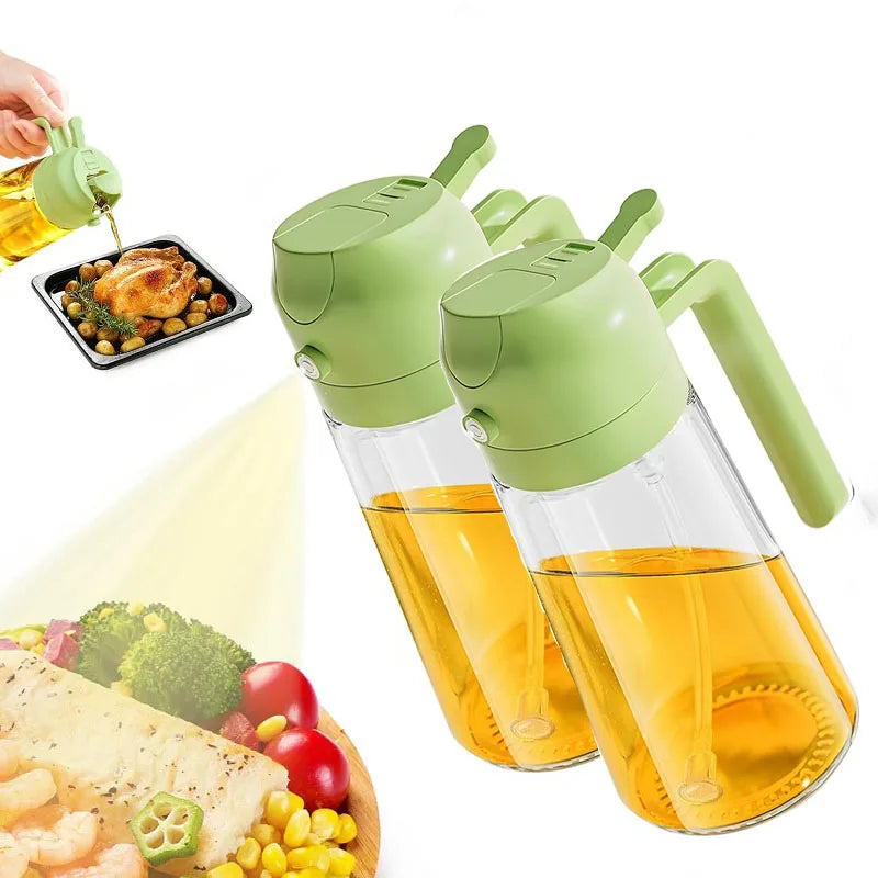 2 in1 Oil Spray Bottle Plastic Kitchen| Barbecue