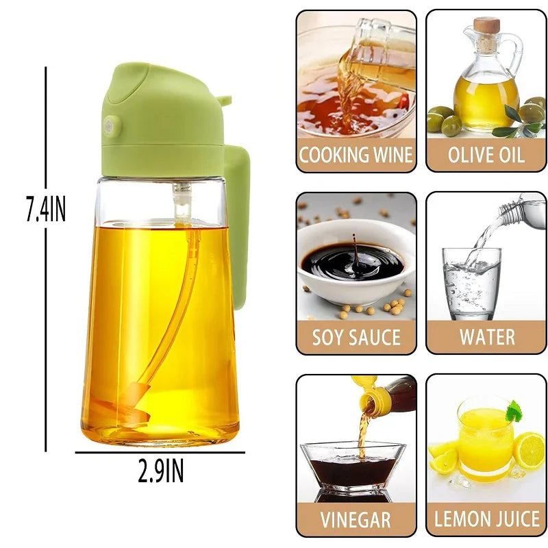 2 in1 Oil Spray Bottle Plastic Kitchen| Barbecue