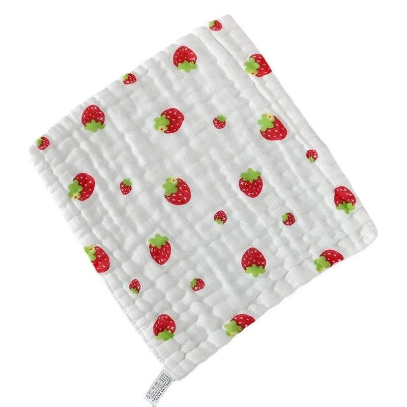 1/3Pcs Baby Towel Face Washcloth Muslin Squares Cotton Hand Wipe Six Layers Gauze for Bathing Feeding Kids Handkerchief 25x25cm